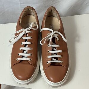 Kahmune Brown Leather Women's Sneakers